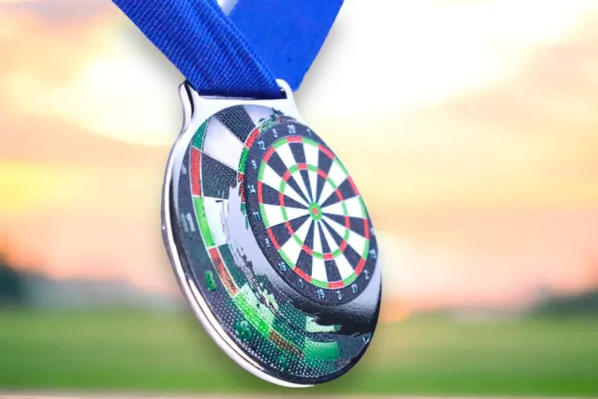 Medaile MDLMIDM31 | Šipky Barva: stříbro, Stuha: ST11