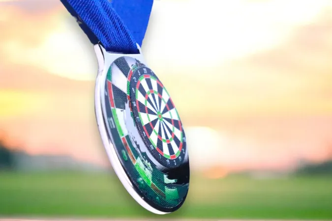 Medaile MDLMIDM31 | Šipky Barva: stříbro, Stuha: ST11