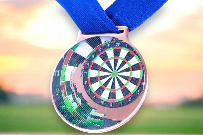 Medaile MDLMIDM31 | Šipky Barva: stříbro, Stuha: ST11