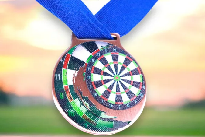 Medaile MDLMIDM31 | Šipky Barva: stříbro, Stuha: ST11