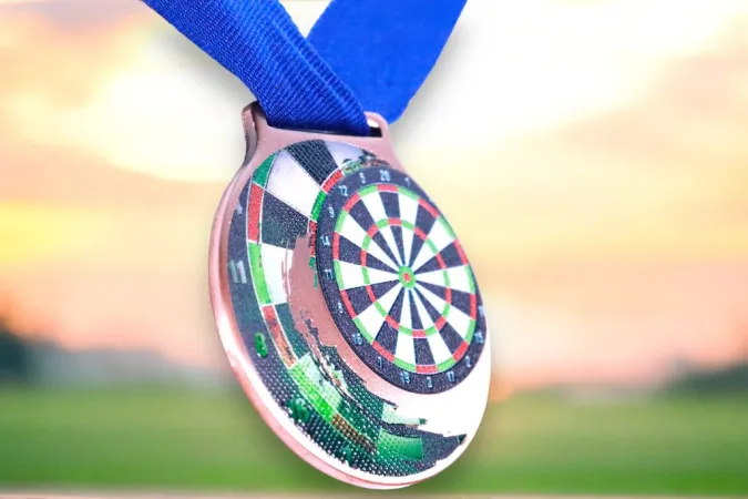 Medaile MDLMIDM31 | Šipky Barva: stříbro, Stuha: ST11