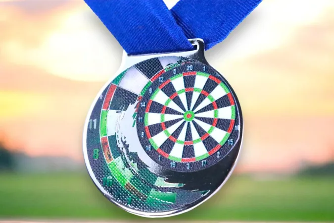 Medaile MDLMIDM31 | Šipky Barva: stříbro, Stuha: ST11