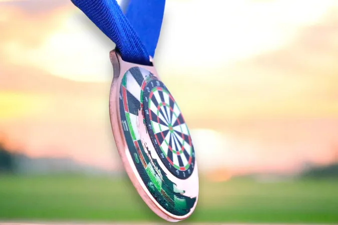 Medaile MDLMIDM31 | Šipky Barva: stříbro, Stuha: ST11