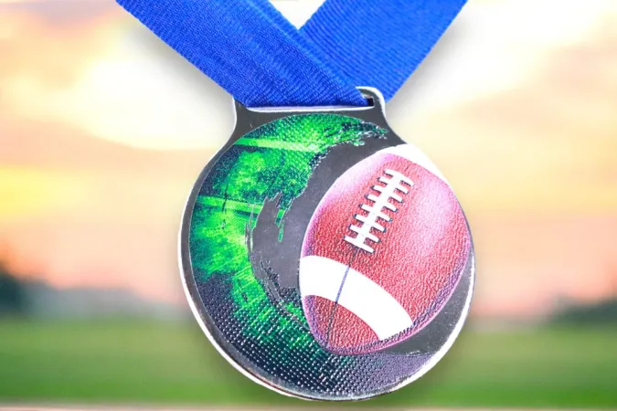 Medaile MDLMIDM35 | Americký fotbal Barva: zlato, Stuha: ST5