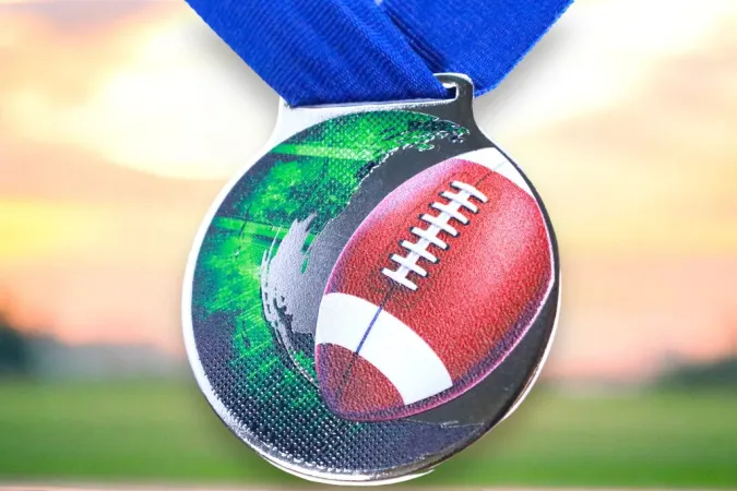 Medaile MDLMIDM35 | Americký fotbal Barva: zlato, Stuha: ST5