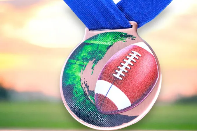 Medaile MDLMIDM35 | Americký fotbal Barva: zlato, Stuha: ST5