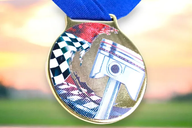 Medaile MDLMIDM36 | Motosport Barva: zlato, Stuha: ST13