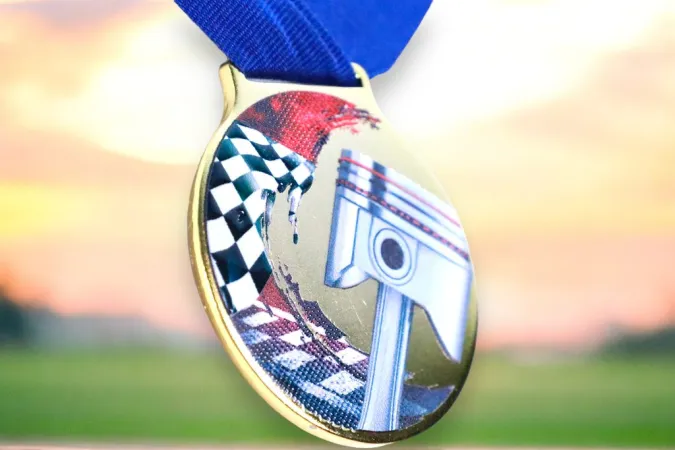 Medaile MDLMIDM36 | Motosport Barva: zlato, Stuha: ST13