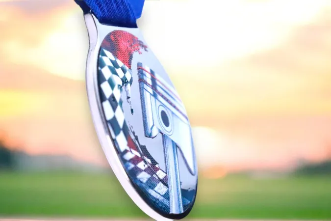 Medaile MDLMIDM36 | Motosport Barva: zlato, Stuha: ST13