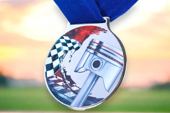 Medaile MDLMIDM36 | Motosport Barva: zlato, Stuha: ST13