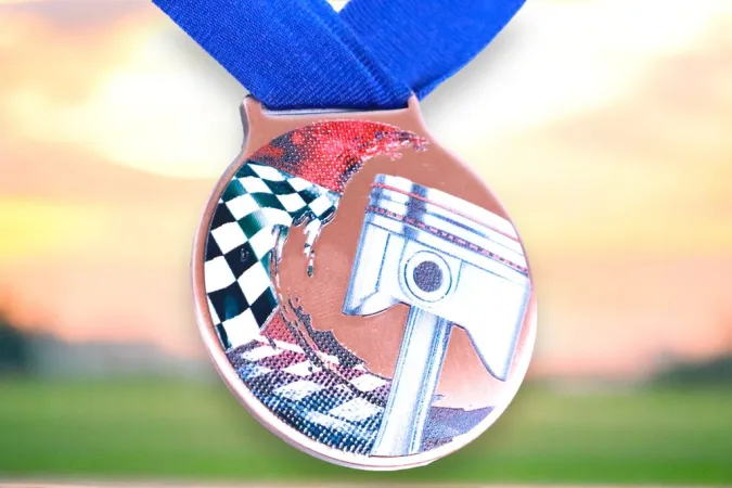 Medaile MDLMIDM36 | Motosport Barva: zlato, Stuha: ST13