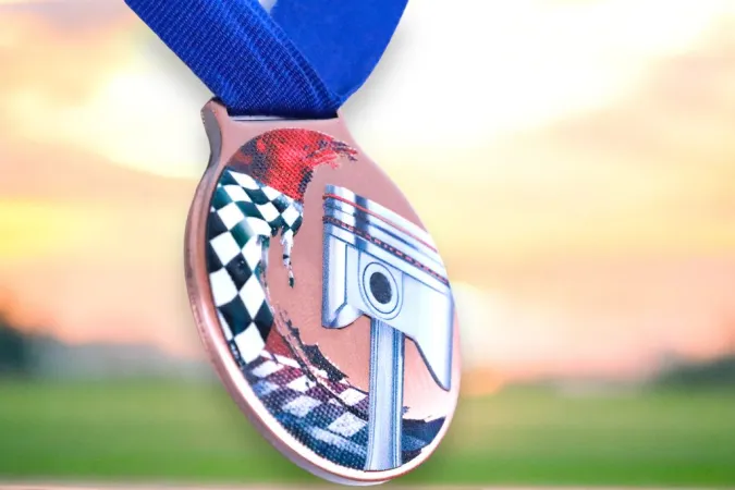 Medaile MDLMIDM36 | Motosport Barva: zlato, Stuha: ST13