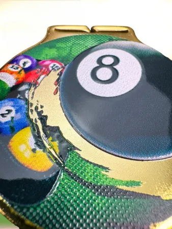 Medaile MDLMIDM37 | Biliard Barva: stříbro, Stuha: ST15