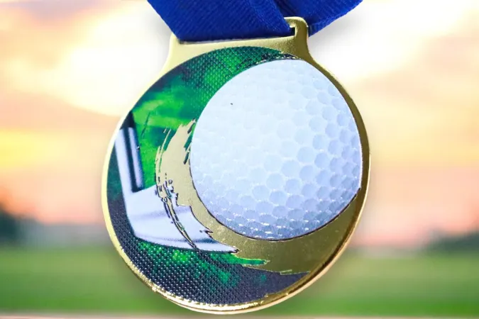 Medaile MDLMIDM39 | Golf Barva: bronz, Stuha: ST9