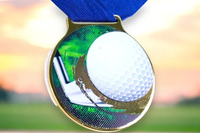 Medaile MDLMIDM39 | Golf Barva: bronz, Stuha: ST9