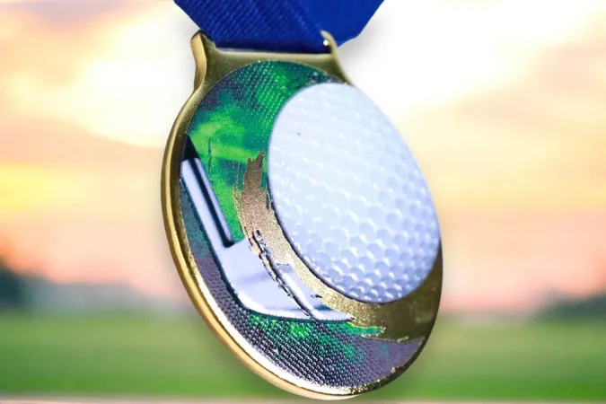 Medaile MDLMIDM39 | Golf Barva: bronz, Stuha: ST9