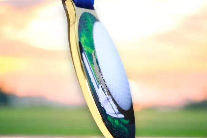 Medaile MDLMIDM39 | Golf Barva: bronz, Stuha: ST9