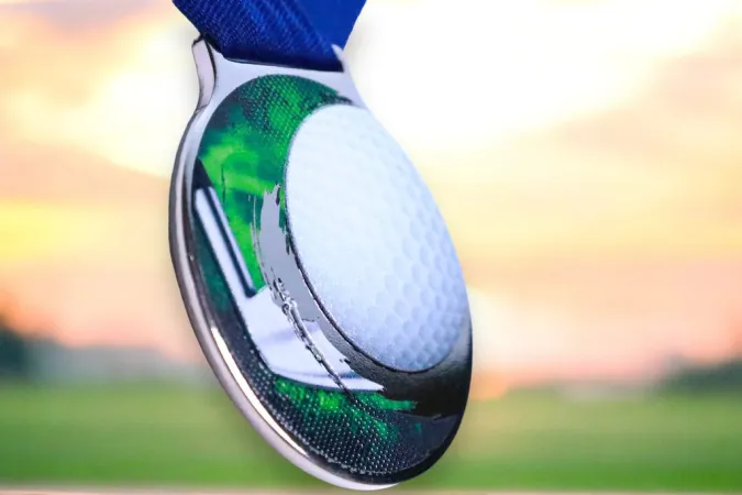 Medaile MDLMIDM39 | Golf Barva: bronz, Stuha: ST9