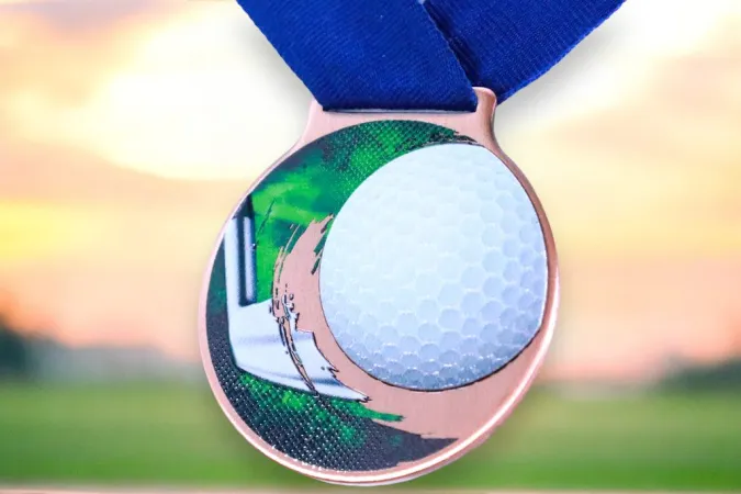 Medaile MDLMIDM39 | Golf Barva: bronz, Stuha: ST9