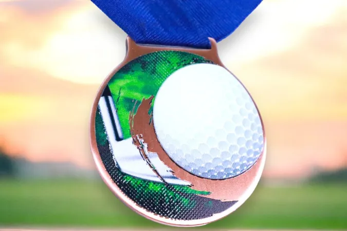Medaile MDLMIDM39 | Golf Barva: bronz, Stuha: ST9