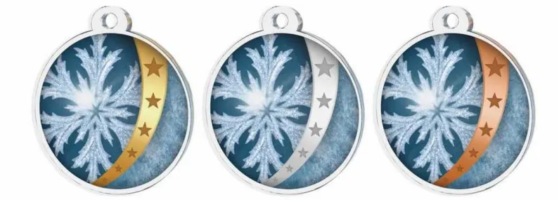 Akrylátová medaile MDA0030M09 | Lyžování Barva: bronz, Stuha: ST4, Tloušťka mm: 4