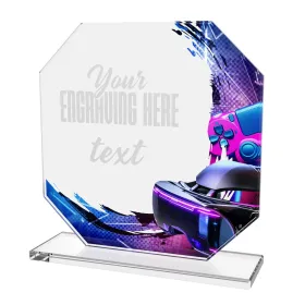 Skleněná trofej CR2024302M35 | eSport Výška cm: 13, PLNOBAREVNÁ