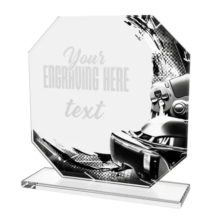 Skleněná trofej CR2024302M35 | eSport Výška cm: 13, ZLATO