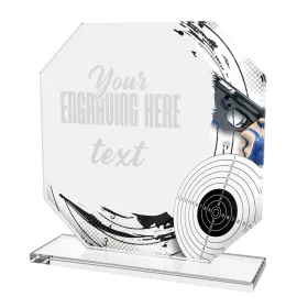 Skleněná trofej CR2024302M36 | Střelba Výška cm: 15, BRONZ