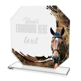 Skleněná trofej CR2024302M37 | Jezdectví Výška cm: 13, PLNOBAREVNÁ