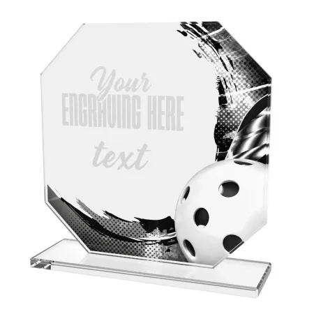 Skleněná trofej CR2024302M38 | Pickleball Výška cm: 13, ZLATO