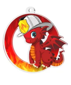 Akrylátová medaile MDAH0020 | Hasiči Stuha: ST16, MD průměr: 6