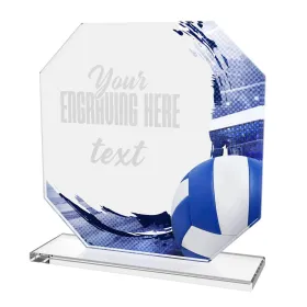 Skleněná trofej CR2024302M40 | Volejbal Výška cm: 15, PLNOBAREVNÁ