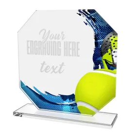 Skleněná trofej CR2024302M42 | Padel Výška cm: 17, STŘÍBRO
