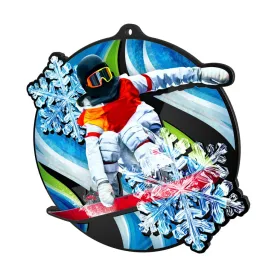 Akrylátová medaile MDABL M45 | Snowboard Stuha: ST5, MD průměr: 6