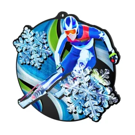 Akrylátová medaile MDABL M46 | Sjezdové lyžování Stuha: ST4, MD průměr: 8