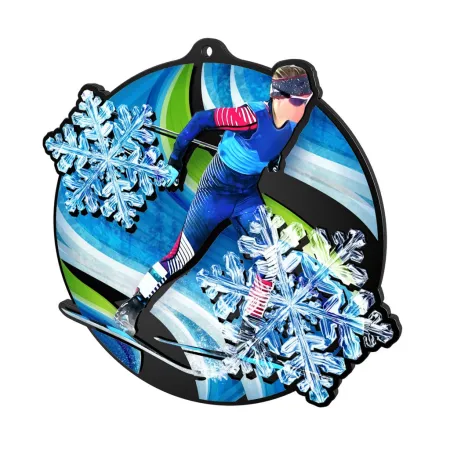 Akrylátová medaile MDABL M47 | Běžky Stuha: ST11, MD průměr: 7