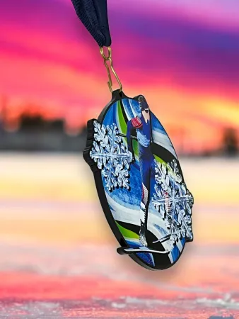 Akrylátová medaile MDABL M47 | Běžky Stuha: ST11, MD průměr: 7