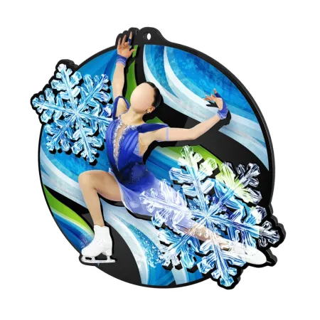 Akrylátová medaile MDABL M50 | Krasobruslení Stuha: ST13, MD průměr: 7