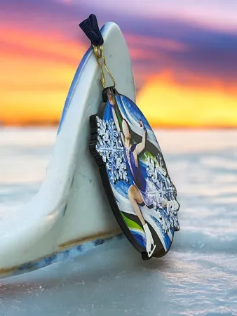 Akrylátová medaile MDABL M50 | Krasobruslení Stuha: ST13, MD průměr: 7