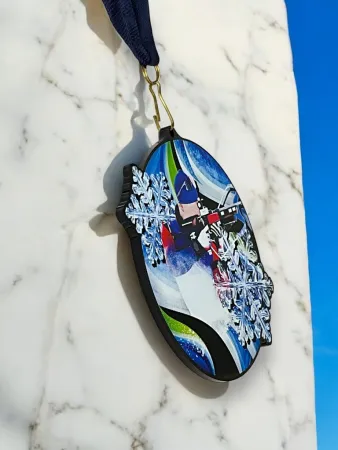 Akrylátová medaile MDABL M52 | Biatlon Stuha: ST2, MD průměr: 6