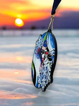 Akrylátová medaile MDABL M52 | Biatlon Stuha: ST2, MD průměr: 6