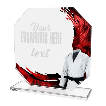 Skleněná trofej CR2024302M43 | Bojová umění Výška cm: 17, BRONZ