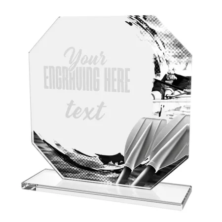 Skleněná trofej CR2024302M45 | Vodní sporty Výška cm: 15, STŘÍBRO