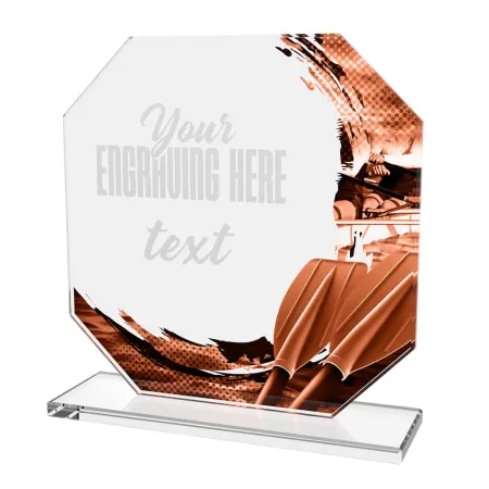 Skleněná trofej CR2024302M45 | Vodní sporty Výška cm: 15, STŘÍBRO