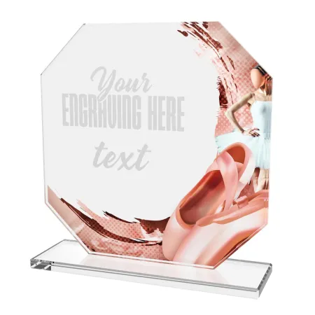 Skleněná trofej CR2024302M46 | Balet Výška cm: 15, PLNOBAREVNÁ