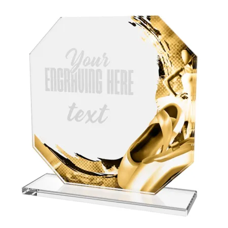 Skleněná trofej CR2024302M46 | Balet Výška cm: 15, PLNOBAREVNÁ