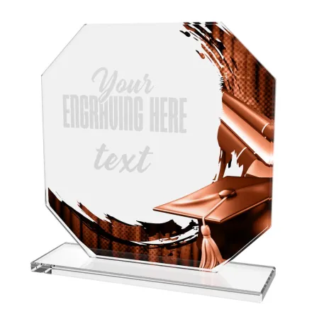 Skleněná trofej CR2024302M50 | Studium Výška cm: 13, ZLATO