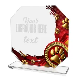 Skleněná trofej CR2024302M51 | Kynologie Výška cm: 17, ZLATO