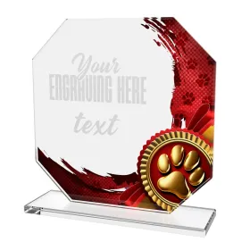 Skleněná trofej CR2024302M52 | Kynologie Výška cm: 15, MODRÁ
