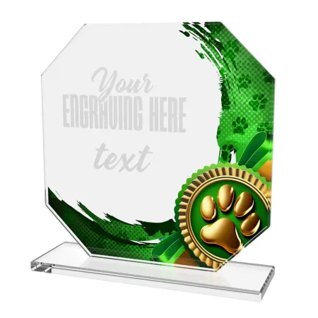 Skleněná trofej CR2024302M52 | Kynologie Výška cm: 13, MODRÁ